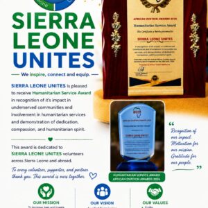 Sierra Leone Unites Receives Humanitarian Service Award